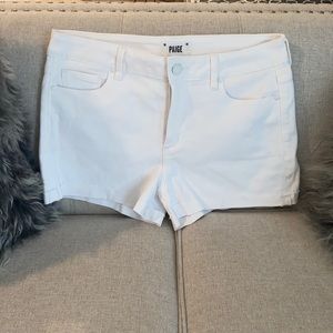 Paige never worn white denim shorts